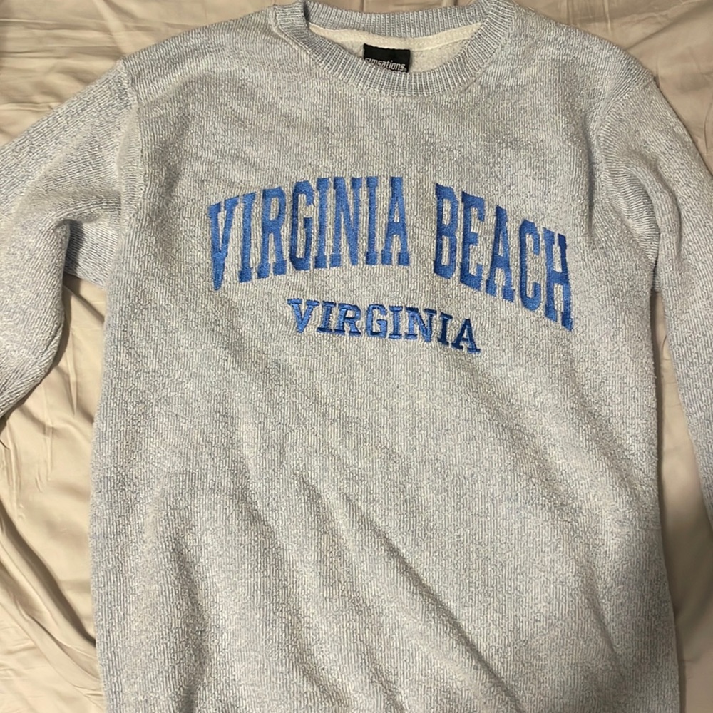 Blue Virginia Beach crew neck